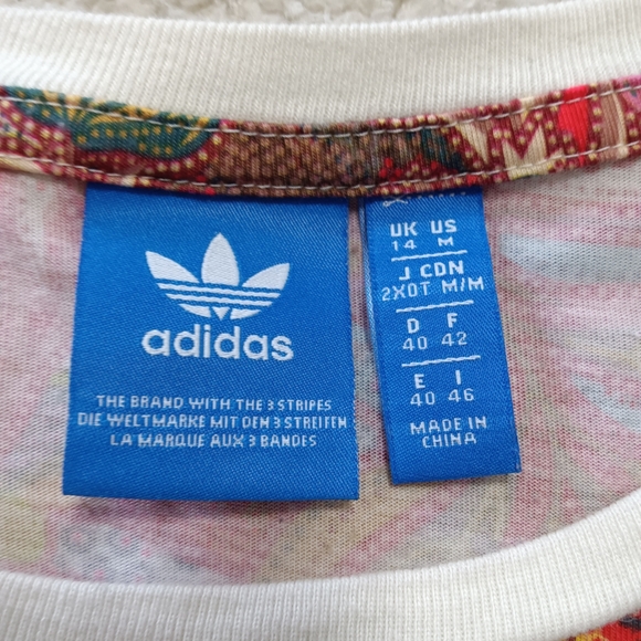 Adidas Men's Tropical Print Tee - Multicolor Size Medium Bright,Fun, Casual - Picture 7 of 11